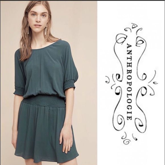 NWT Floreat Anthropologie Size 14 Teal Blue Azriel Corded Mini Dress - Picture 13 of 13